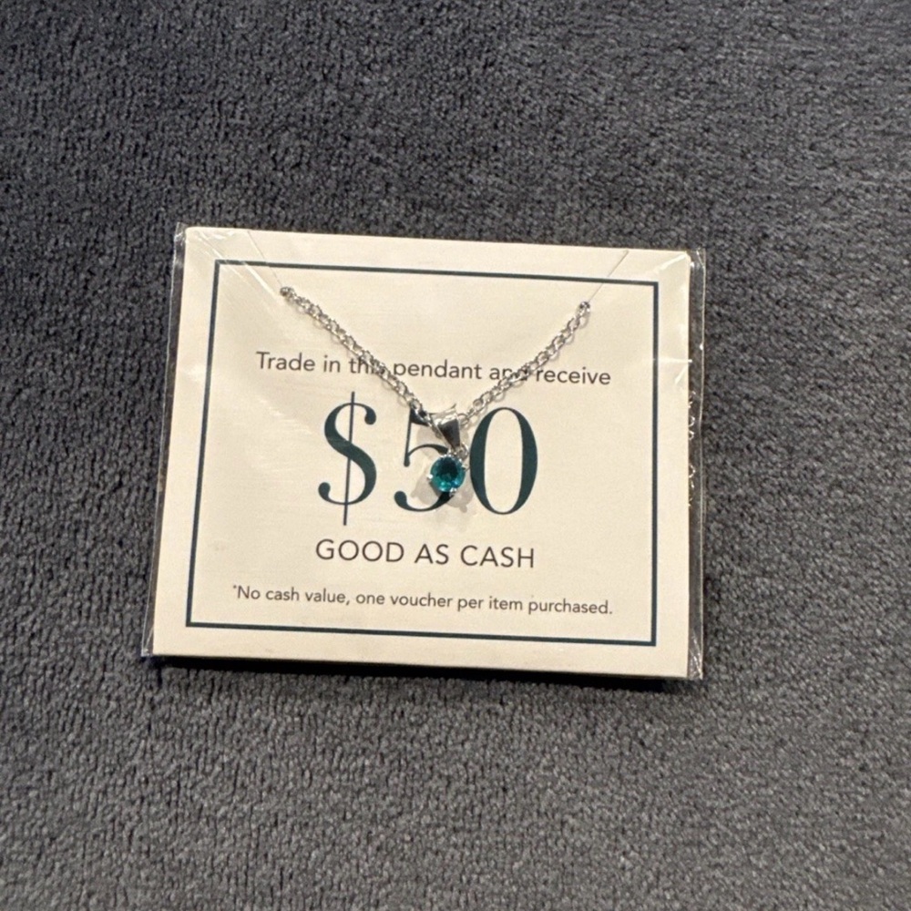 EFFY SILVER NECKLACE WITH BLUE GEMSTONE PENDANT - BRAND NEW